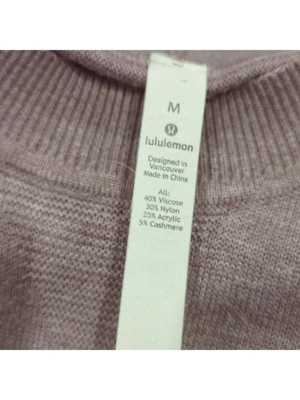 Lululemon Apres Your Way Sweater Heathered Smoky Blush